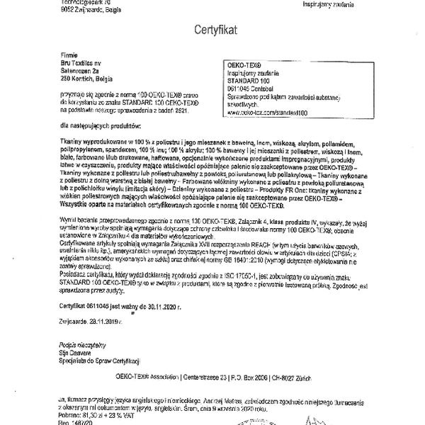 fenno - tlumaczenie oekotex